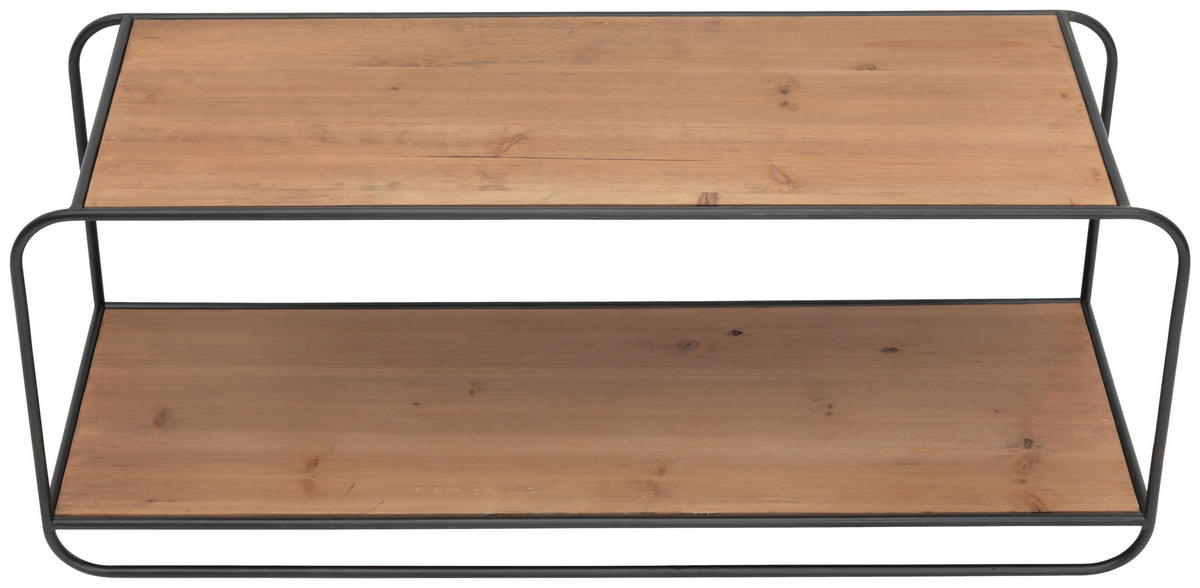 ŠATNÍ LIŠTA, 90/42/32.5 cm - černá/přírodní barvy, Lifestyle, kov/dřevo (90/42/32.5cm) - Livetastic