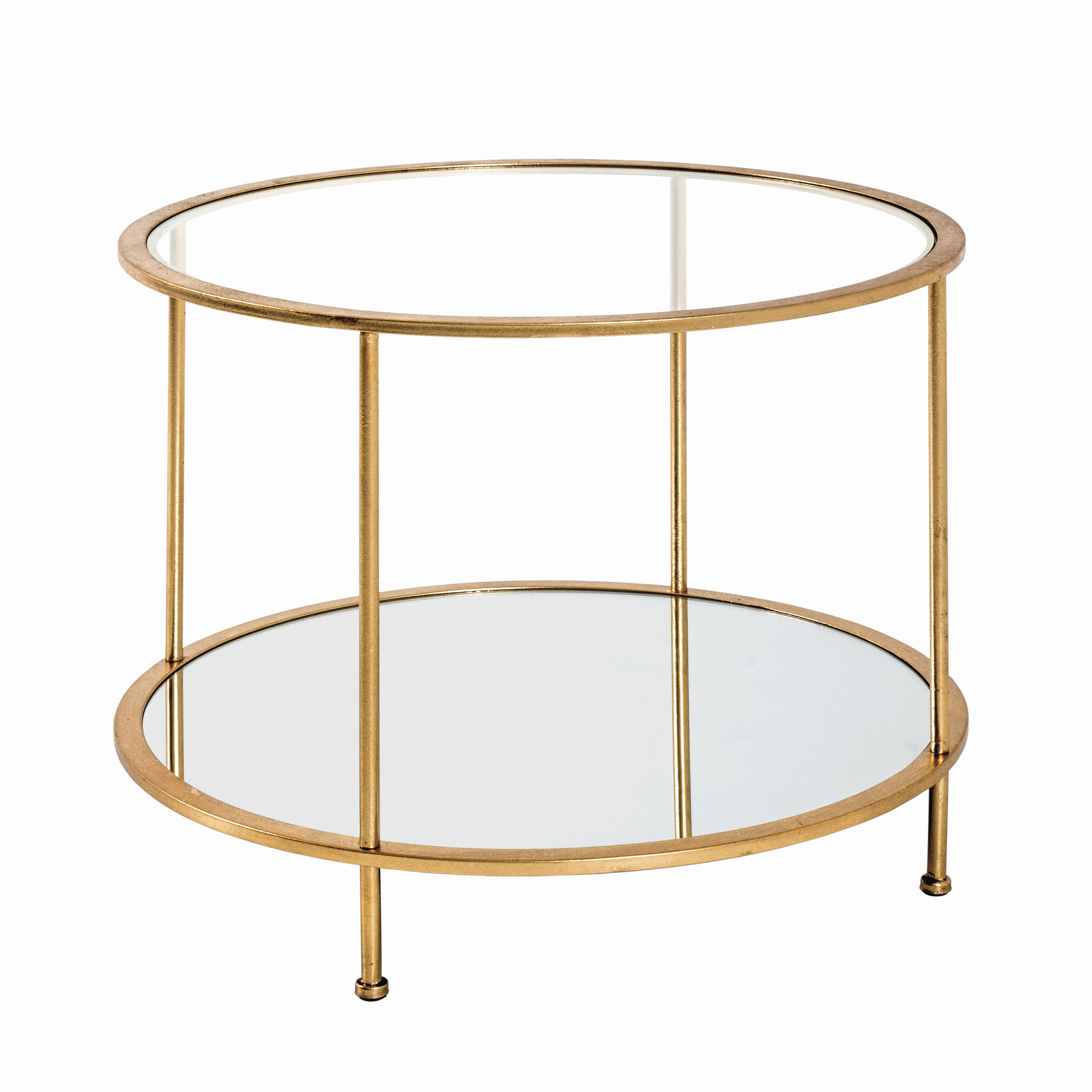 BEISTELLTISCH 60/60/45 cm rund - Basics, Glas/Metall (60/60/45cm)