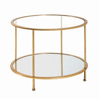 BEISTELLTISCH 60/60/45 cm rund  - Basics, Glas/Metall (60/60/45cm)
