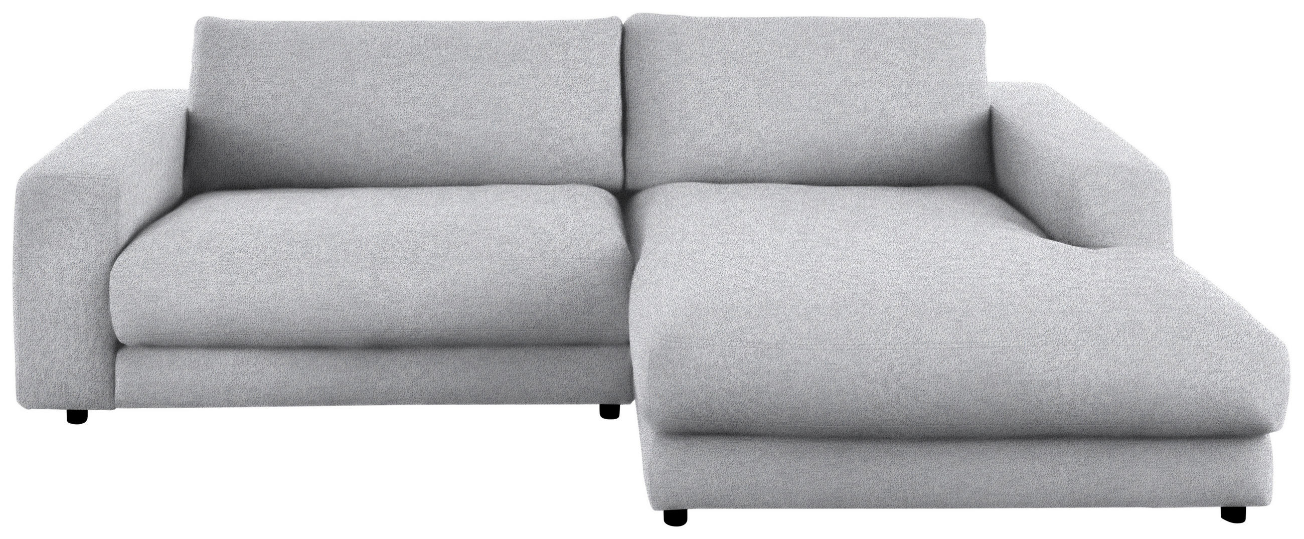 ECKSOFA in Flachgewebe Hellblau  270/190 cm  - Schwarz/Hellblau, Design, Kunststoff/Textil (270/190cm) - Lomoco