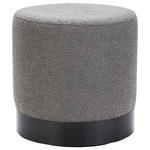 HOCKER in Metall, Textil, Holzwerkstoff Grau  - Schwarz/Grau, Trend, Holzwerkstoff/Textil (40/40/40cm) - Xora