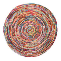 WEBTEPPICH 120 cm Sixteen round Multicolor  - Multicolor, Trend, Textil (120cm) - Novel