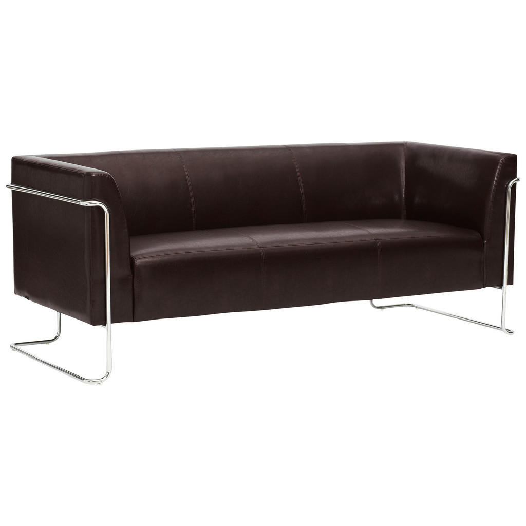Thumbnail - Mid.you 3-Sitzer-Sofa, Dunkelbraun, Textil, 179x71x74 cm, Rücken echt, Wohnzimmer, Sofas & Couches, Sofas, 3-Sitzer Sofa...