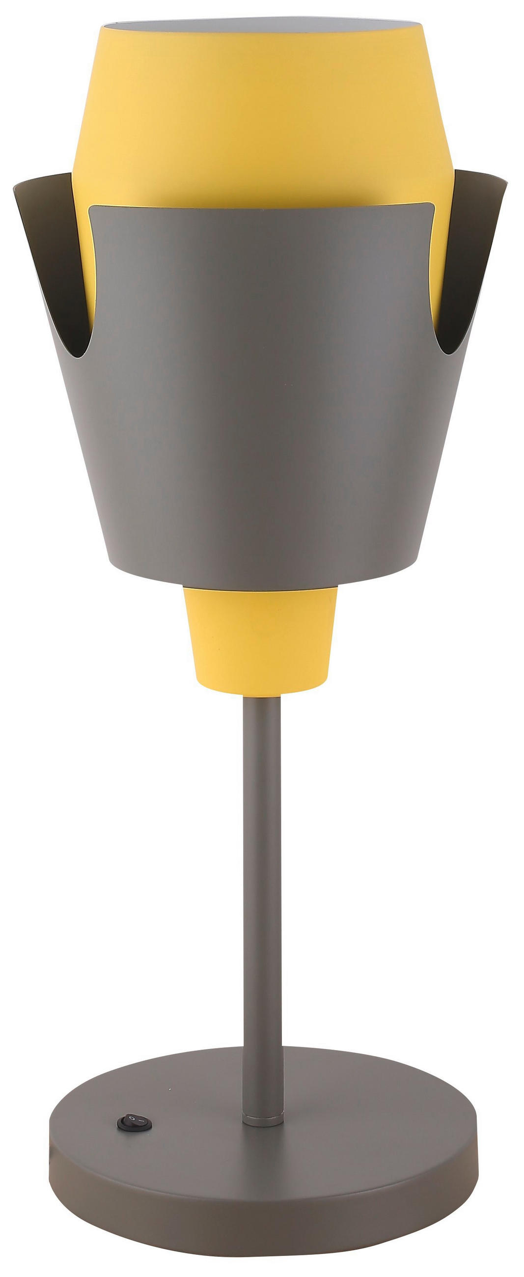 TISCHLEUCHTE 20/20/54 cm   - Gelb/Grau, Design, Metall (20/20/54cm)