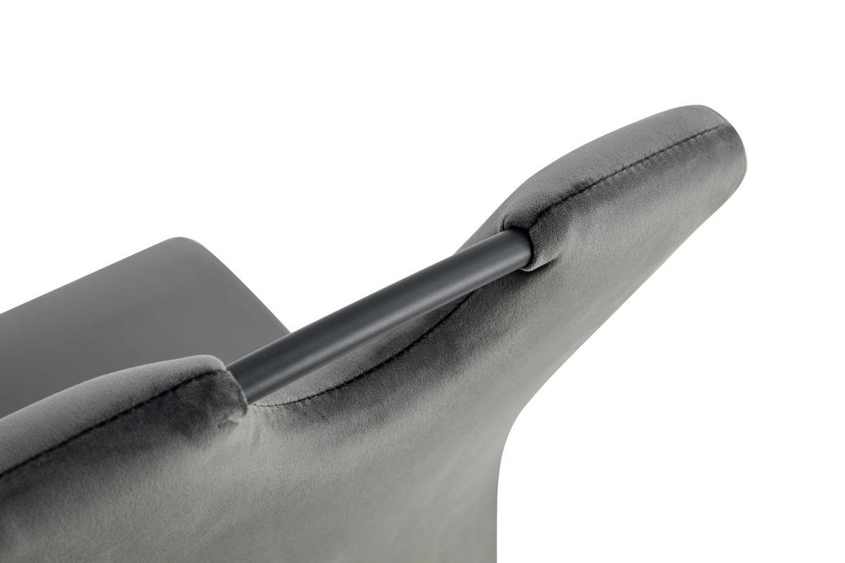 SCHWINGSTUHL-SET 2 Stück  in Webstoff  - Anthrazit/Schwarz, MODERN, Textil/Metall (43/98/61cm) - MID.YOU