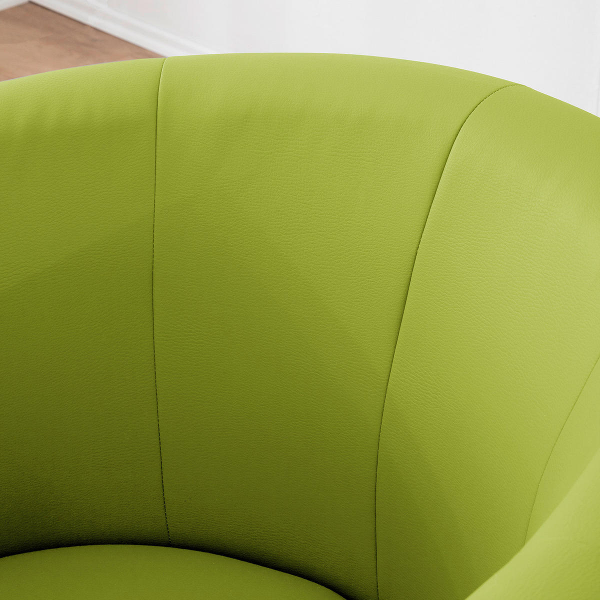 COCKTAILSESSEL Lederlook Grün  - Schwarz/Grün, Design, Kunststoff/Textil (66/75/56cm) - Livetastic