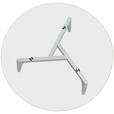 COUCHTISCH Eiche massiv ESG 90/90/45 cm rund Klar, Weiß  - Klar/Weiß, Design, Glas/Holz (90/90/45cm) - Carryhome