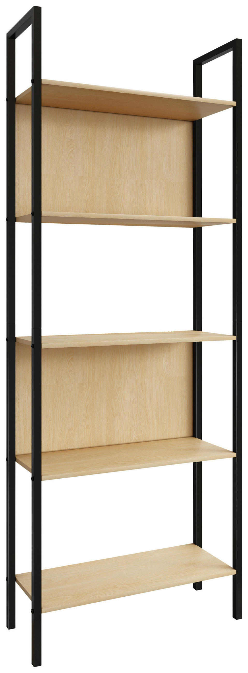 REGAL Schwarz, Honigeiche  - Honigeiche/Schwarz, Design, Holzwerkstoff/Metall (62/165/24cm) - MID.YOU