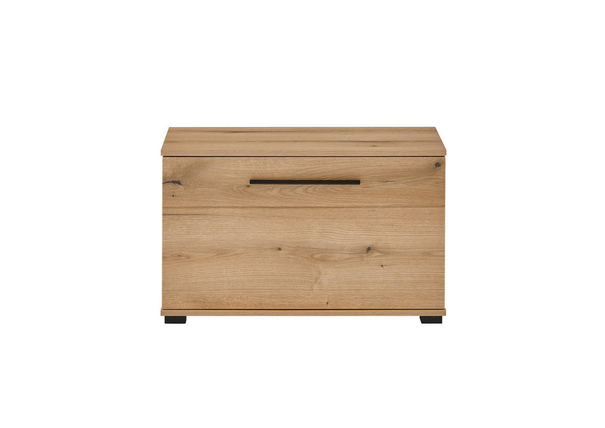 GARDEROBENBANK - Eichefarben/Schwarz, MODERN, Kunststoff (80/50/42cm) - MID.YOU