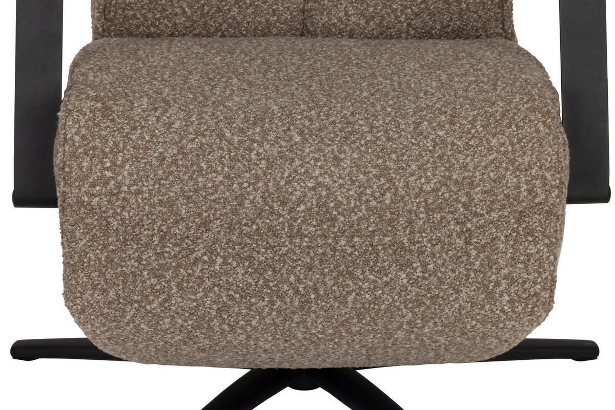 RELAXSESSEL Webstoff    - Taupe/Schwarz, Design, Holz/Textil (67/114/84cm) - Livetastic