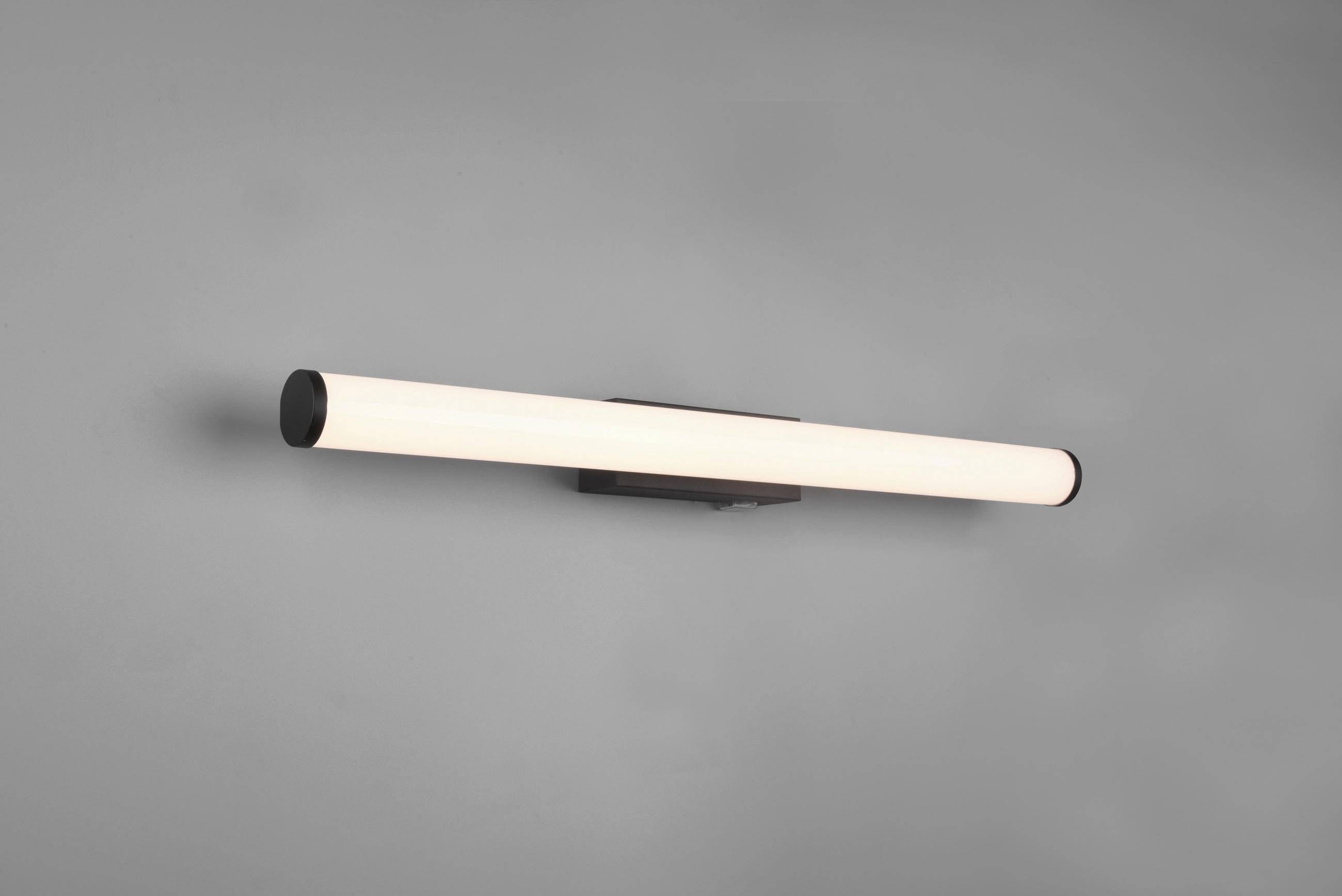 Thumbnail - Trio Leuchten Badezimmer-Wandleuchte Mattimo, Schwarz, Weiß, Metall, Kunststoff, F, 60x5.5 cm, mit Schalter, Lampen & Le...