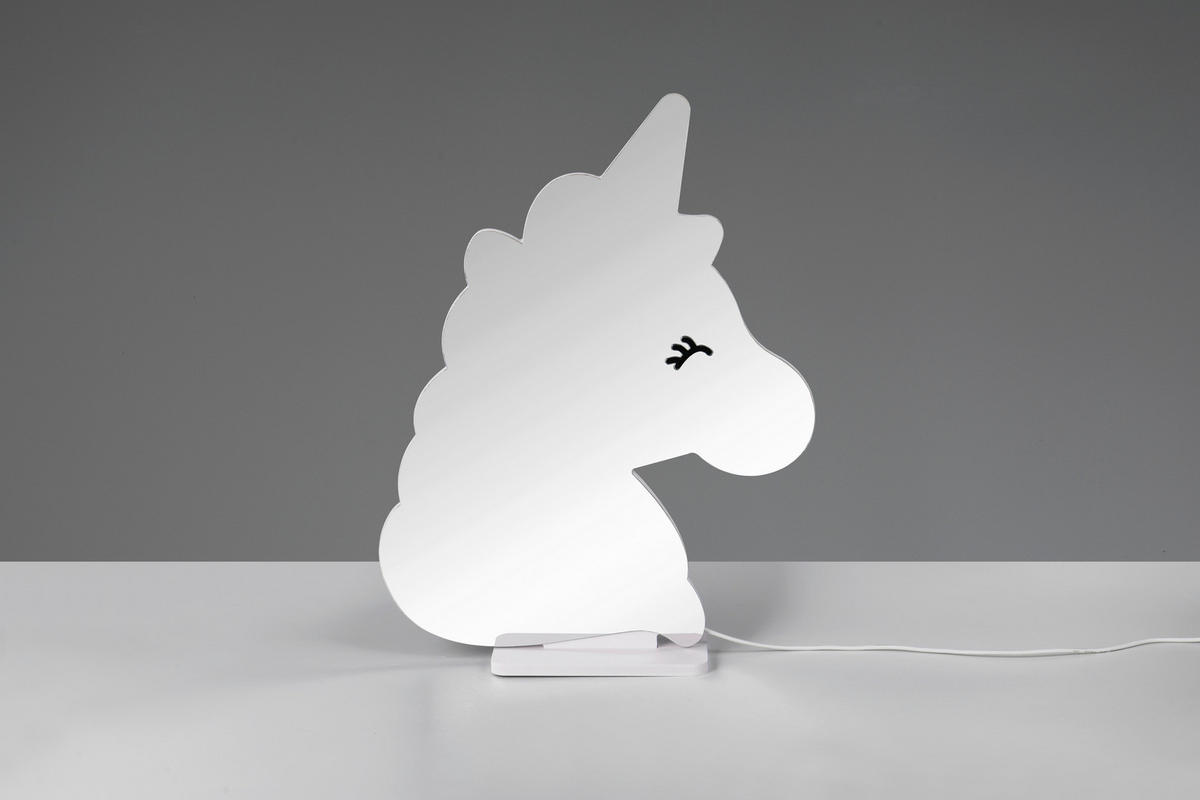 LED-DEKOLEUCHTE Unicorn 30,5/39,5 cm  - Weiß, LIFESTYLE, Kunststoff/Metall (30,5/39,5cm) - Novel