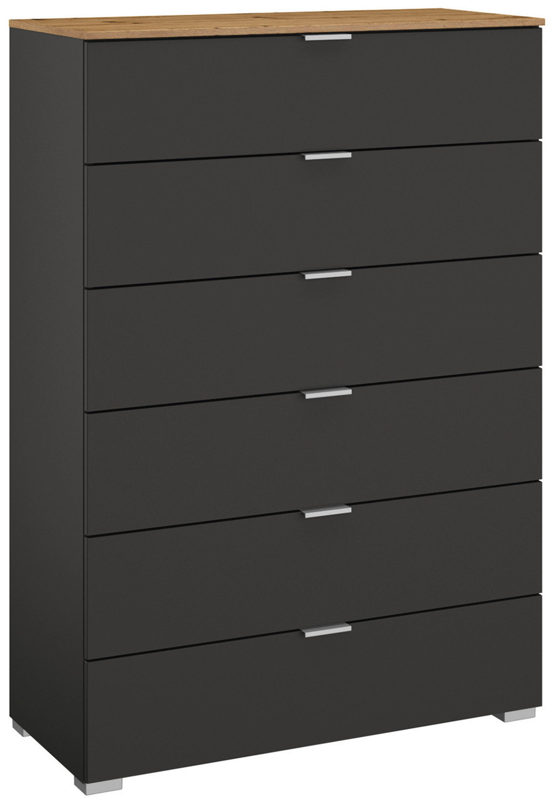 KOMMODE 80/119/42 cm  in Graphitfarben, Eiche Artisan  - Alufarben/Graphitfarben, Trend, Holzwerkstoff/Kunststoff (80/119/42cm) - Stylife