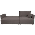 ECKSOFA inkl. Funktionen Anthrazit Cord  - Anthrazit/Schwarz, Design, Textil (267/141cm) - Xora