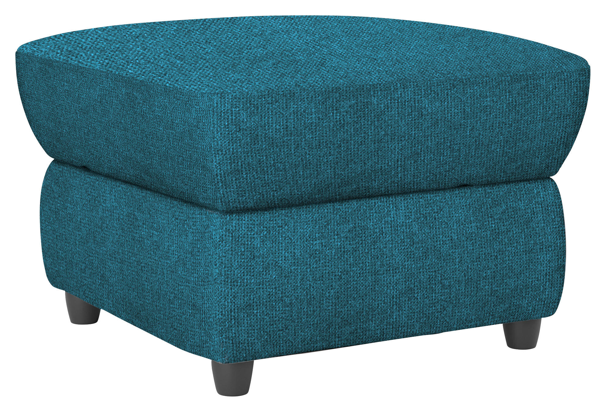HOCKER Textil Blau  - Blau/Schwarz, Konventionell, Kunststoff/Textil (68/45/68cm) - Livetastic