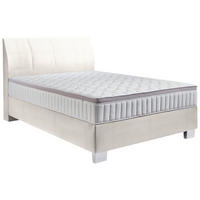 BOXSPRINGBETT 100/200 cm  in Creme  - Chromfarben/Creme, KONVENTIONELL, Kunststoff/Textil (100/200cm) - Hom`in