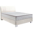 BOXSPRINGBETT 140/200 cm in Creme - Chromfarben/Creme, KONVENTIONELL, Kunststoff/Textil (140/200cm) - Hom`in