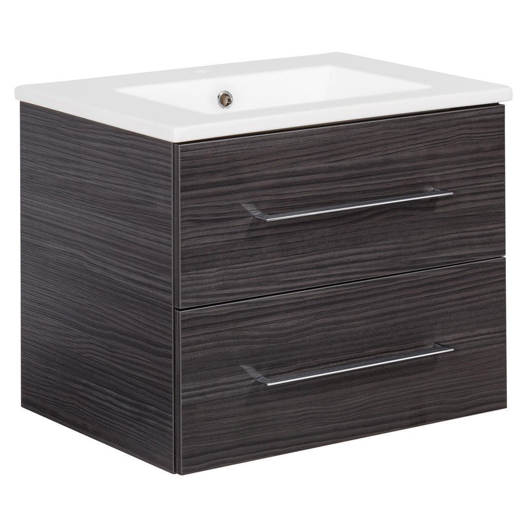 Waschbecken Mit Unterschrank Perfekt B: 62,5 Cm Dunkelbraun