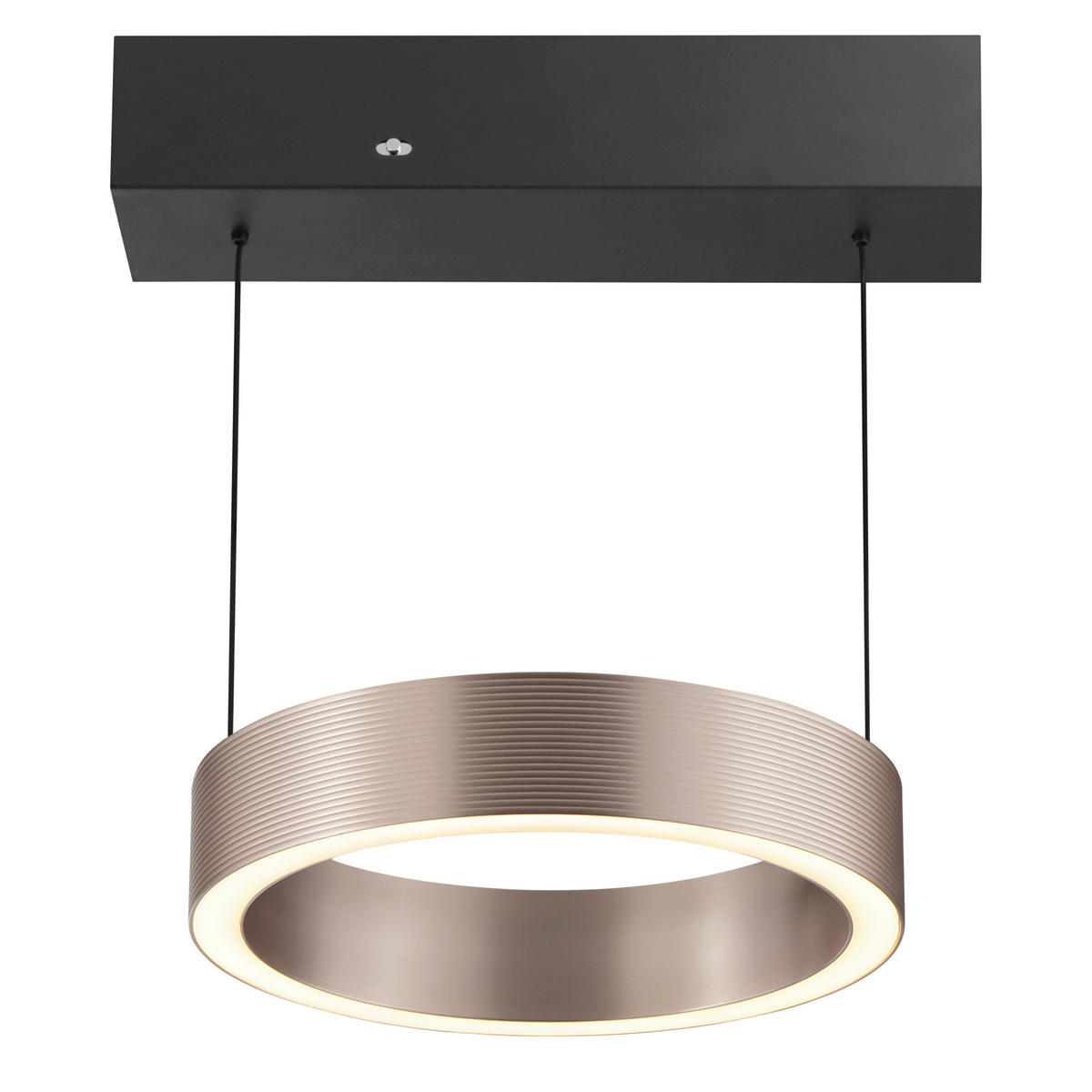 LED-PENDELLEUCHTE Axion 32/150/25 cm   - Schwarz/Braun, Design, Kunststoff/Metall (32/150/25cm) - Brilliant
