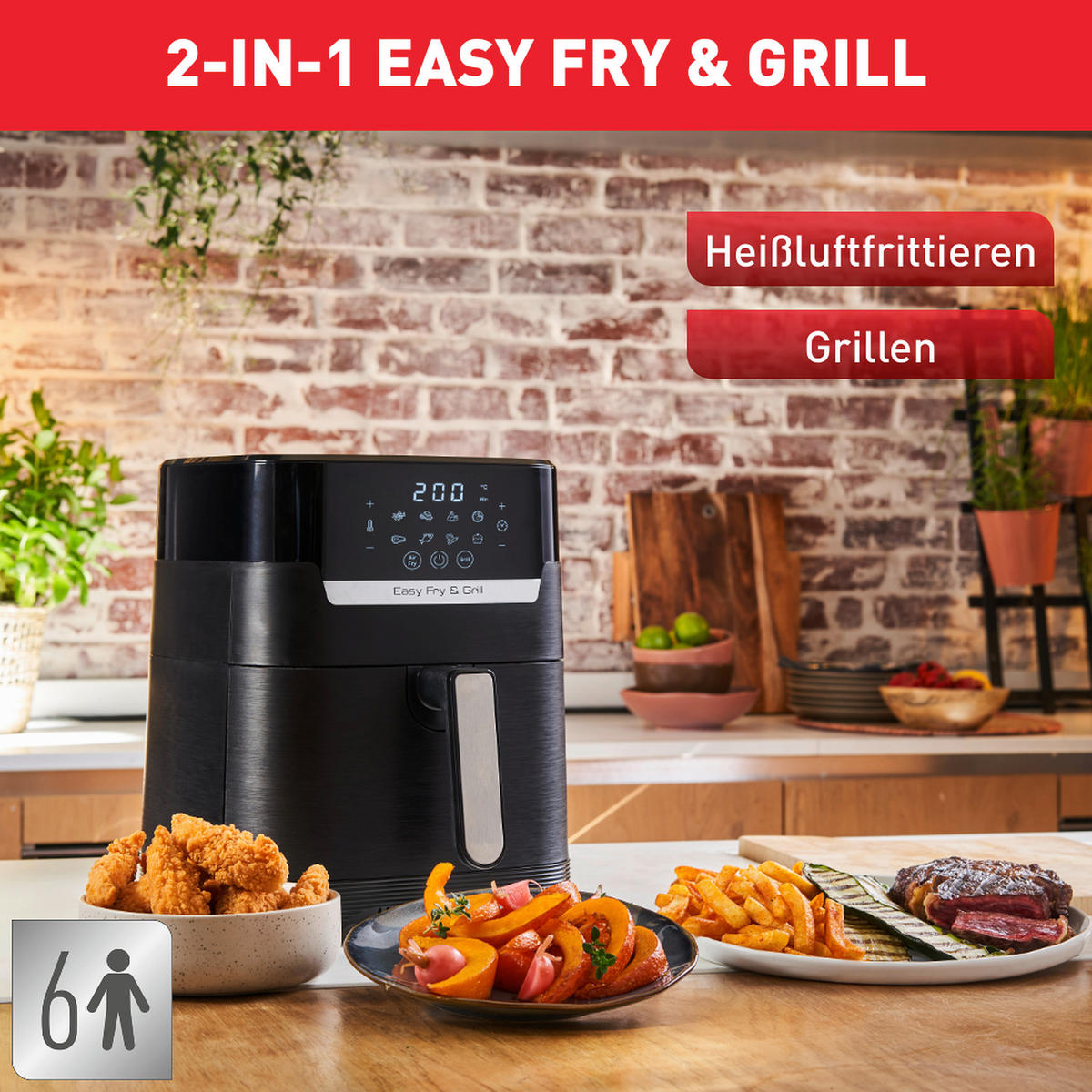 FRITTEUSE - Schwarz, Basics, Kunststoff (4,2l) - Tefal