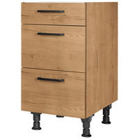 SCHUBKASTENUNTERSCHRANK 45/87/56 cm  in Eichefarben  - Eichefarben/Schwarz, MODERN, Holzwerkstoff/Metall (45/87/56cm) - Nobilia