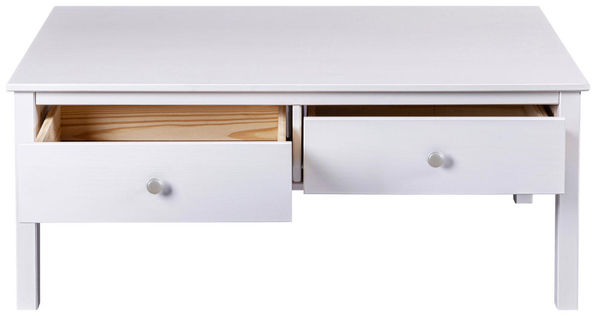 KLUBSKA MIZA, bela  - srebrne barve/bela, Design, kovina/les (110/70/47cm) - Livetastic