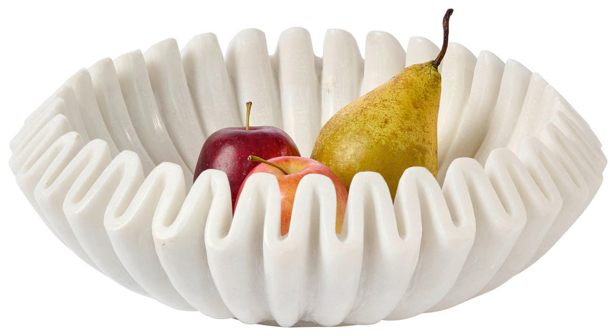 DEKOSCHALE - Weiß, Design, Stein (30/10cm) - Ambia Home