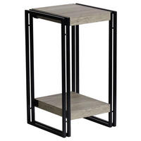 BEISTELLTISCH 30/30/55 cm Schwarz, Eichefarben quadratisch  - Eichefarben/Schwarz, Trend, Holzwerkstoff/Metall (30/30/55cm) - Carryhome