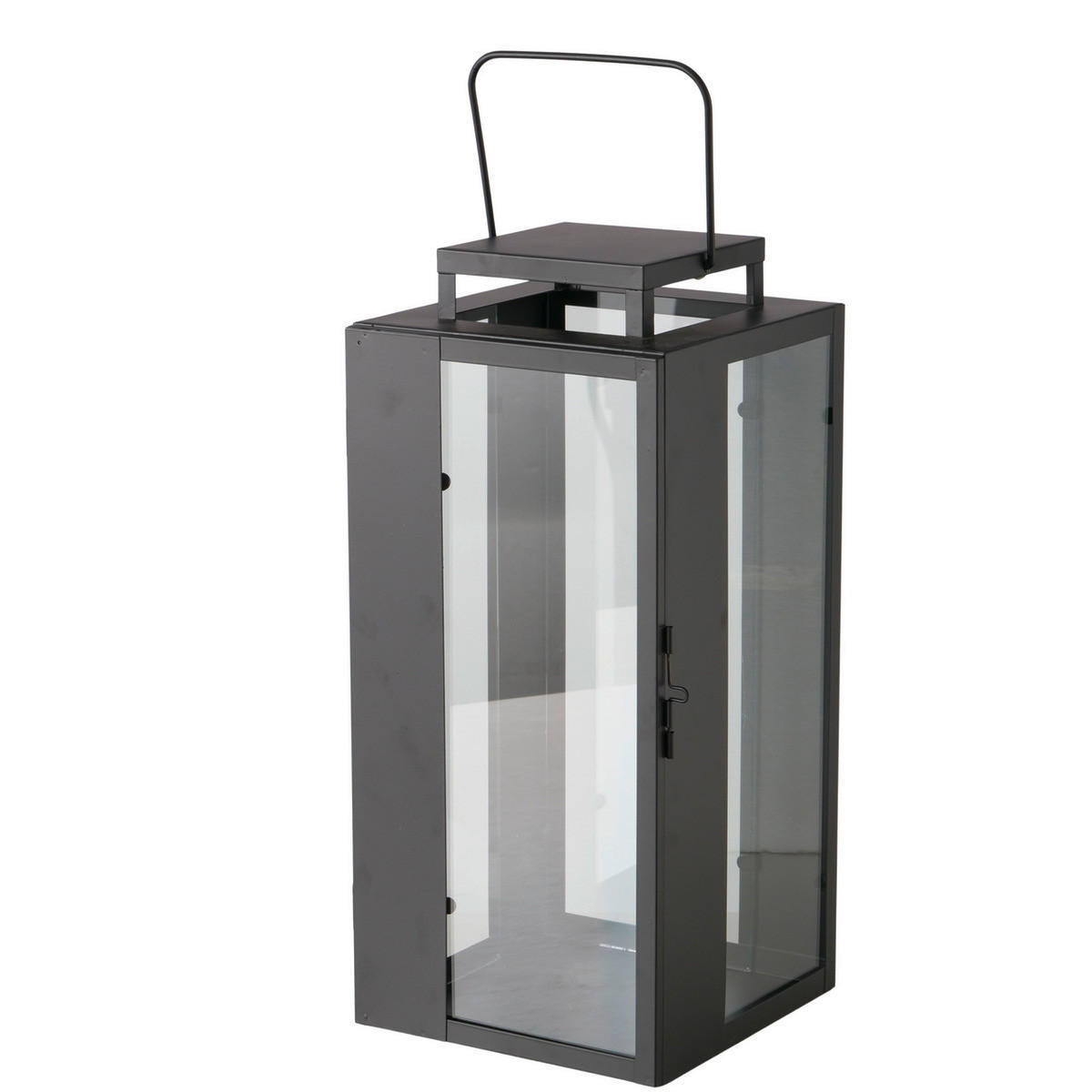 LAMPÁŠ kov, sklo - čierna, Basics, kov/sklo (18/18/40,3cm)