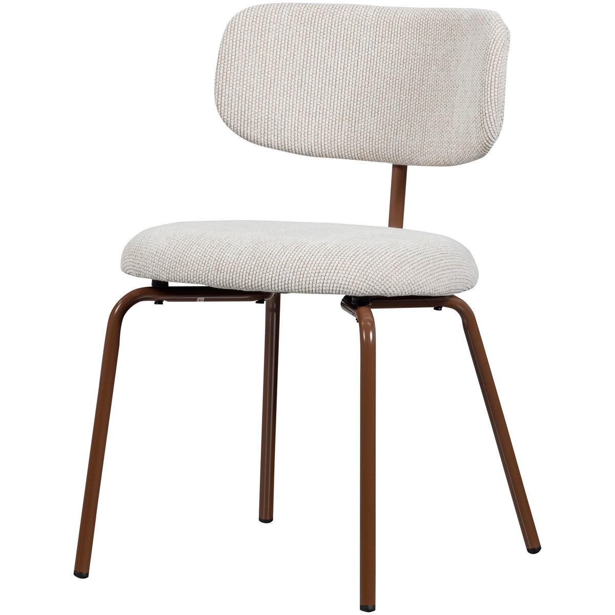 STUHL-SET 2 Stück  in Eisen Webstoff  - Braun/Weiß, MODERN, Textil/Metall (48/75/53cm) - Livetastic