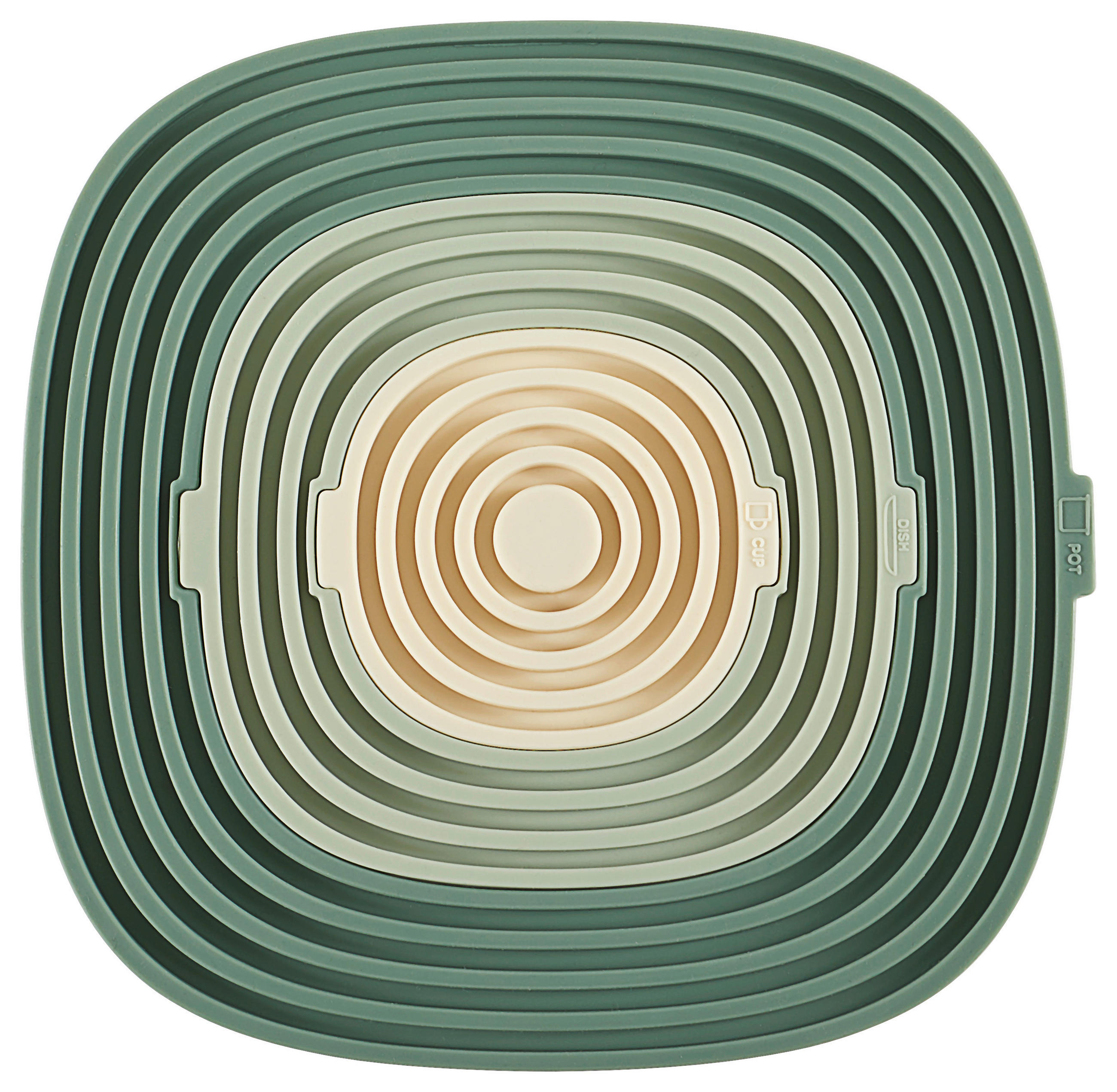 UNDERLÄGG 3 delar  - mintgrön/petrol, Basics, plast - Homeware Profession.