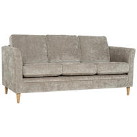 3-SITS SOFFA i chenille cappuccino  - cappuccino/naturfärgad, Klassisk, metall/trä (193/90/87cm) - Best Price