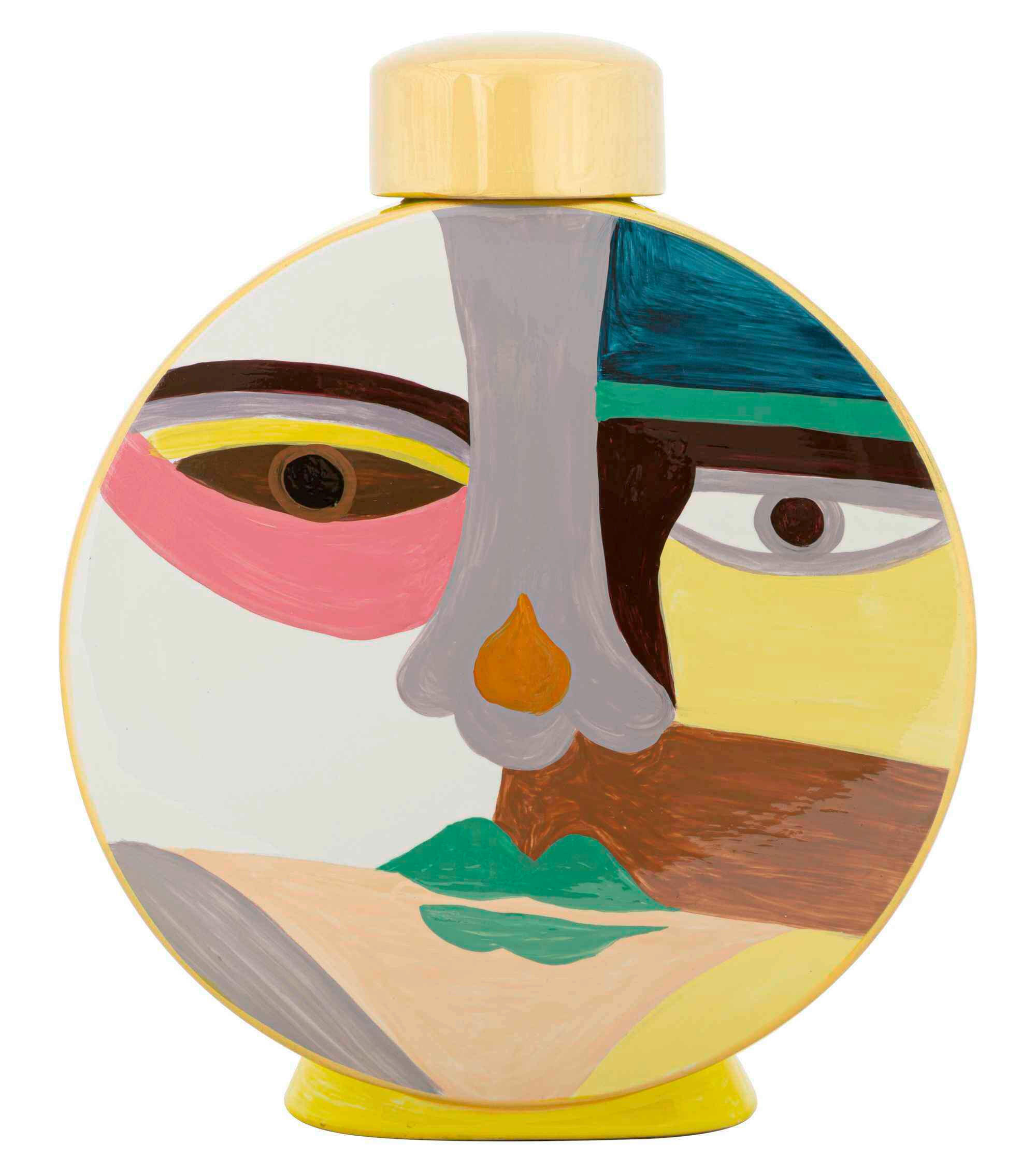 Vase Pot Piccassy Color Round Multicolor B: 23 Cm