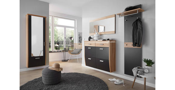 SCHUHSCHRANK 123/95/32 cm - Silberfarben/Buchefarben, Design, Holz/Holzwerkstoff (123/95/32cm) - Dieter Knoll