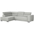 ECKSOFA Grau Struktur  - Schwarz/Grau, Design, Kunststoff/Textil (205/284cm) - Xora