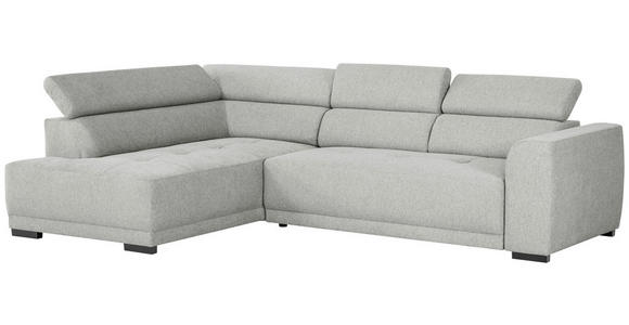 ECKSOFA Grau Struktur - Schwarz/Grau, Design, Kunststoff/Textil (205/284cm) - Xora