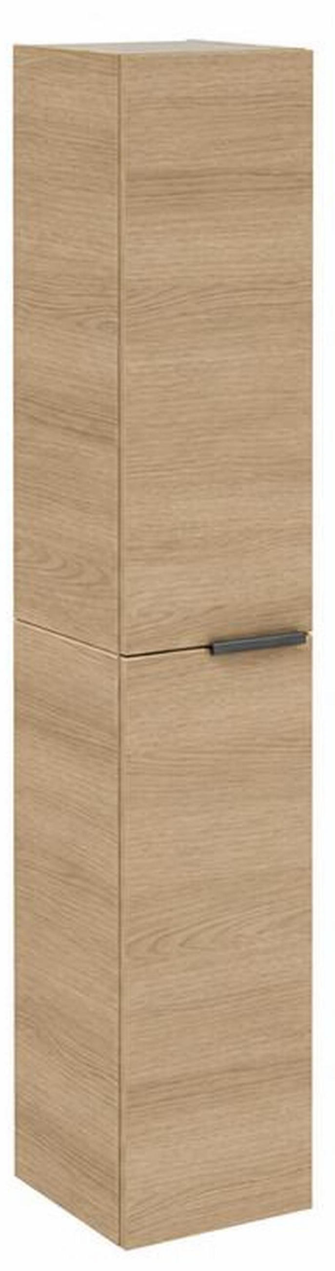 HOCHSCHRANK 30/162/31,8 cm  - Eichefarben/Schwarz, MODERN, Glas/Holzwerkstoff (30/162/31,8cm) - Voleo