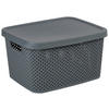 FÖRVARINGSLÅDA 22,4/27,7/15,1 cm   - mörkgrå, Basics, plast (22,4/27,7/15,1cm) - Homeware