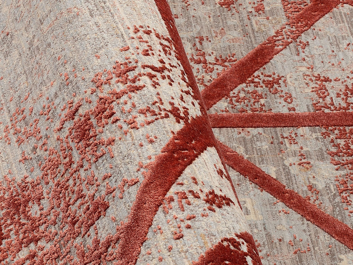WEBTEPPICH 80/150 cm Arizona Grau, Rot  - Rot/Grau, Design, Textil (80/150cm) - Musterring