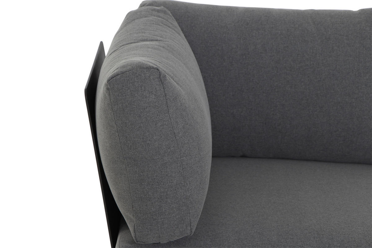 LOUNGEGARNITUR 15-teilig   252/84/252 cm Teakholz massiv Aluminium  - Anthrazit/Grau, KONVENTIONELL, Holz/Textil (252/84/252cm) - Siena Garden