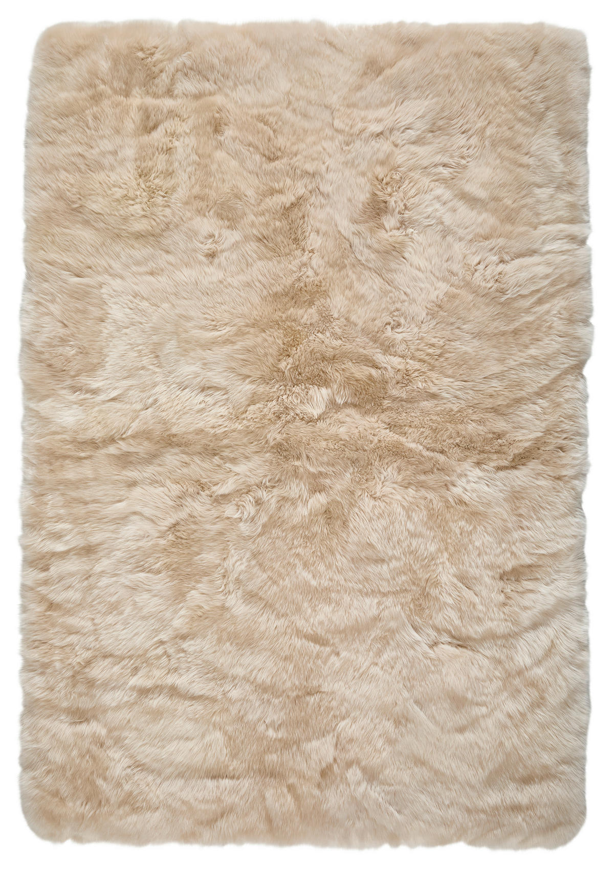 SCHAFFELL 120/180 cm Creme rechteckig  - Creme, Natur, Leder/Fell (120/180cm) - Linea Natura