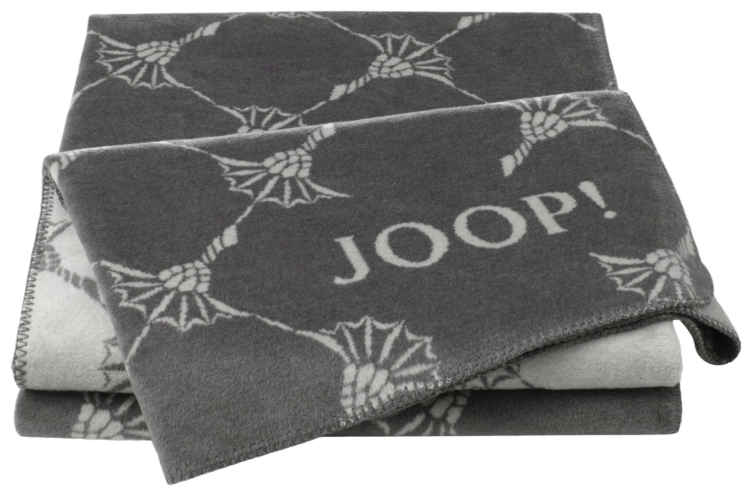DECKE 150/200 cm  - Schieferfarben/Hellgrau, Basics, Textil (150/200cm) - Joop!