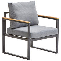 ZAHRADNÍ KŘESLO, kov, plast, textil - šedá/tmavě šedá, Moderní, kov/textil (65/70/71cm) - Ambia Garden