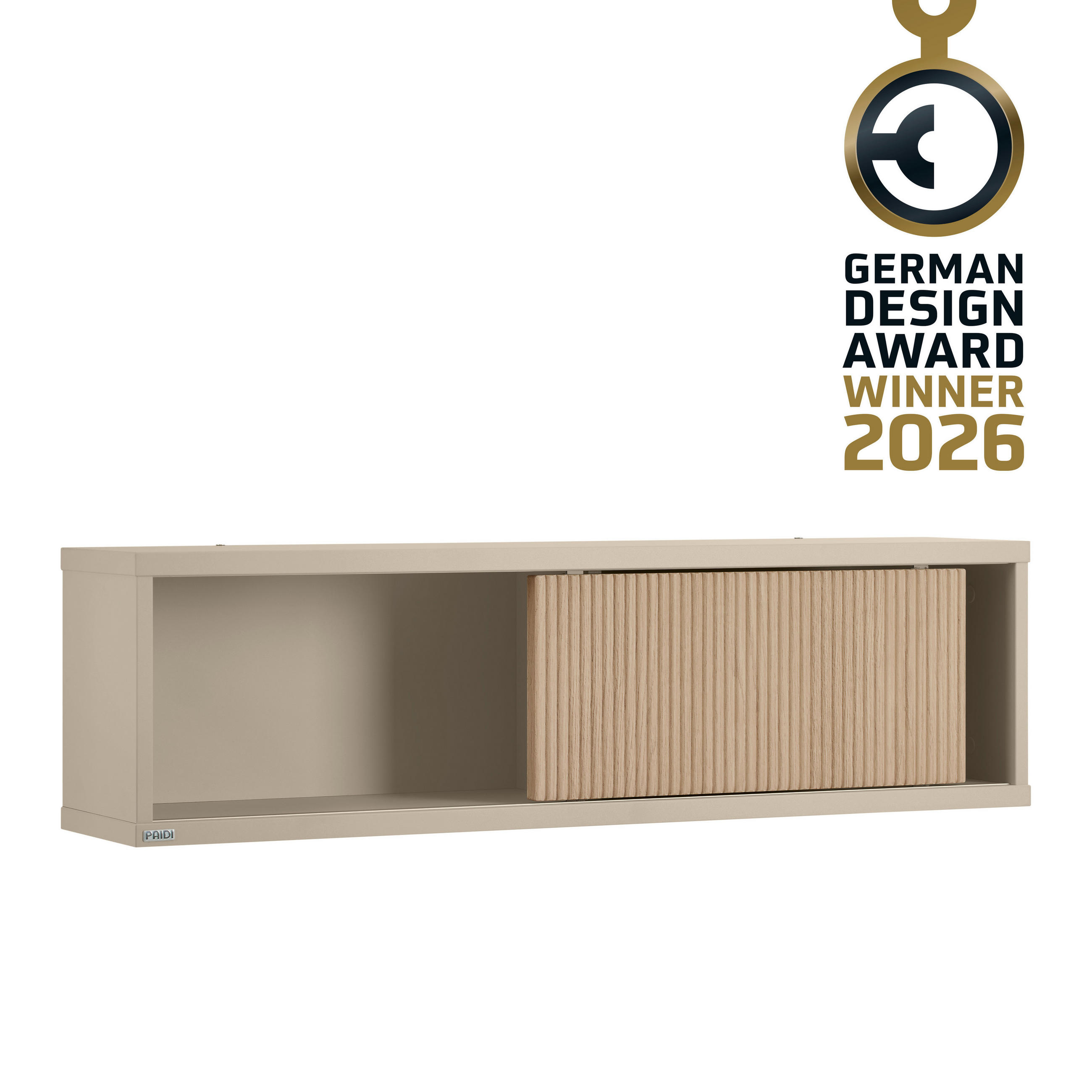 POLICA ZIDNA  Jonte  - boje hrasta/bež, Basics, drvni materijal (95/27/20cm) - Paidi