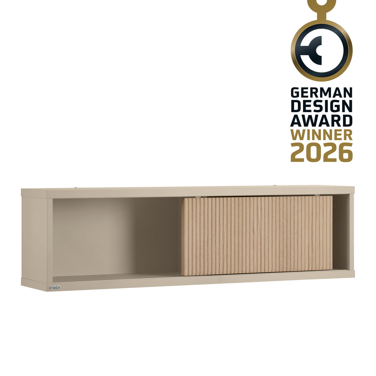 POLICA ZIDNA  Jonte  - boje hrasta/bež, Basics, drvni materijal (95/27/20cm) - Paidi