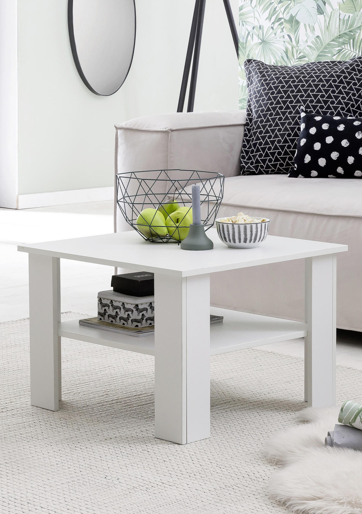 COUCHTISCH in Holzwerkstoff 60/60/42 cm  - Weiß, KONVENTIONELL, Holzwerkstoff (60/60/42cm) - MID.YOU