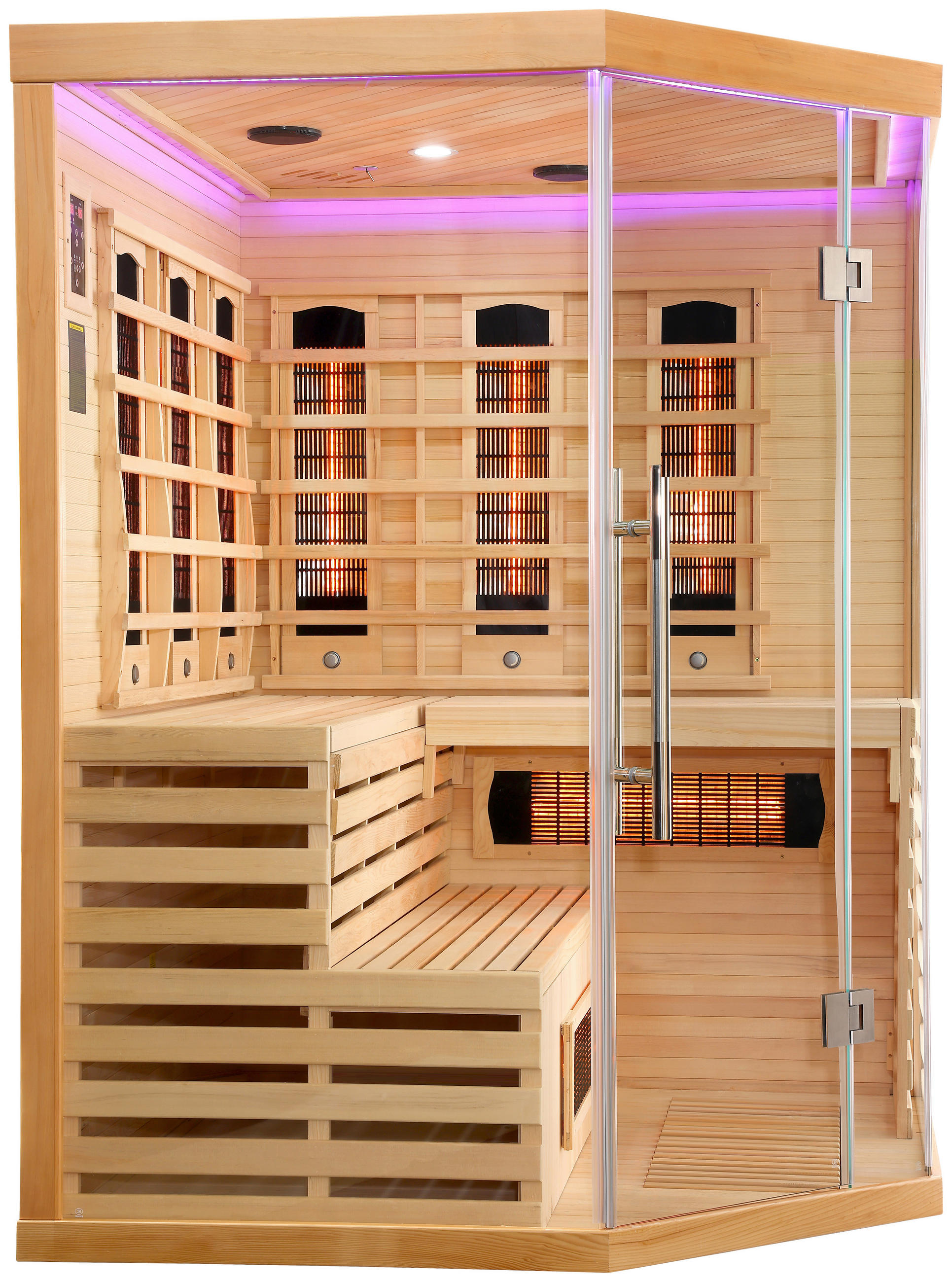 INFRAROTKABINE DELUXE für 3-4 Personen Deluxe  - Braun, MODERN, Holz (150/200/150cm) - Sanotechnik