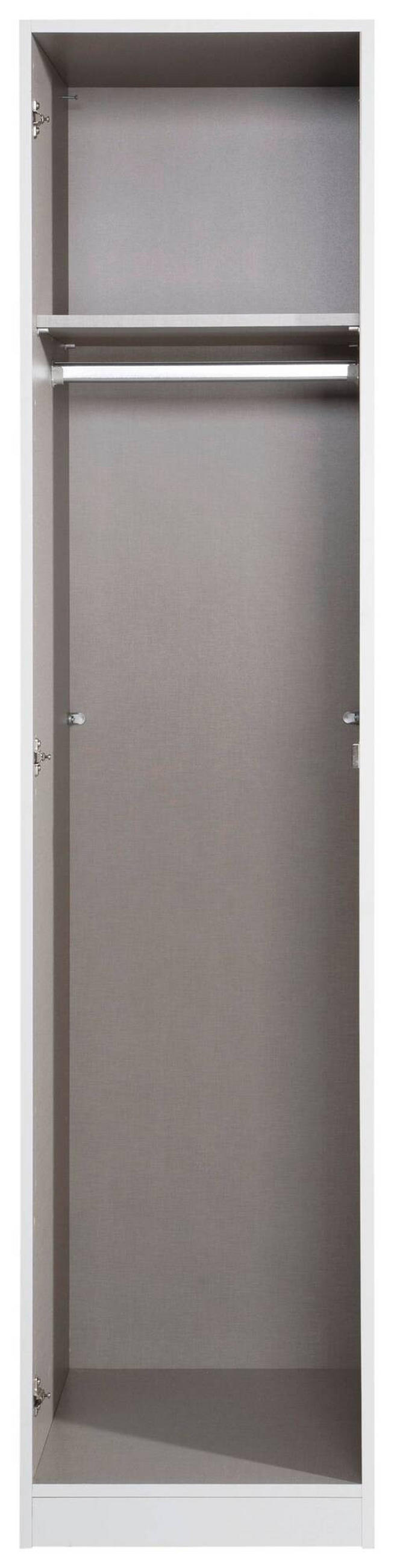 DREHTÜRENSCHRANK 1-türig Weiß  - Weiß, Basics, Holzwerkstoff (47/197/54cm) - Xora