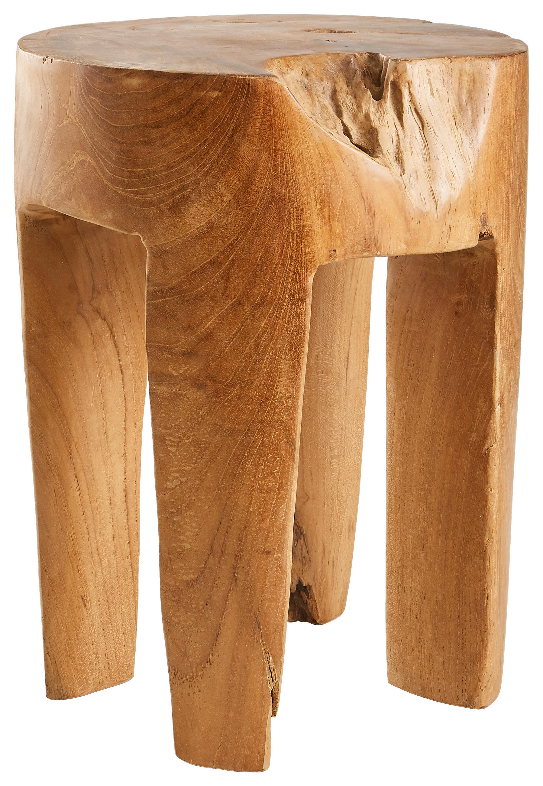 GARTENHOCKER rund - Teakfarben, LIFESTYLE, Holz (30/40cm) - Jan Kurtz