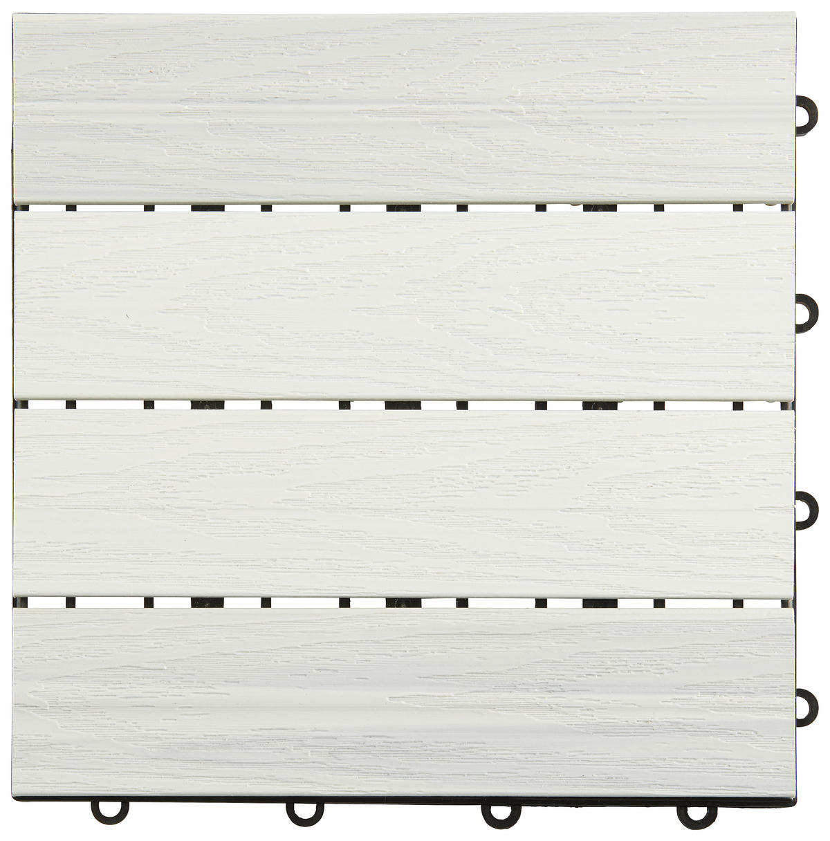 TERRASSENFLIESE 11 Stück  - Weiß, Basics, Holzwerkstoff/Kunststoff (30/30/2,4cm) - Ambia Garden